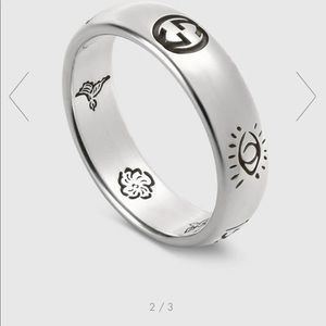 “Blind for love” Gucci ring size 6 sterling silver